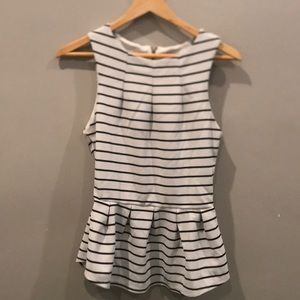 Stripe peplum top